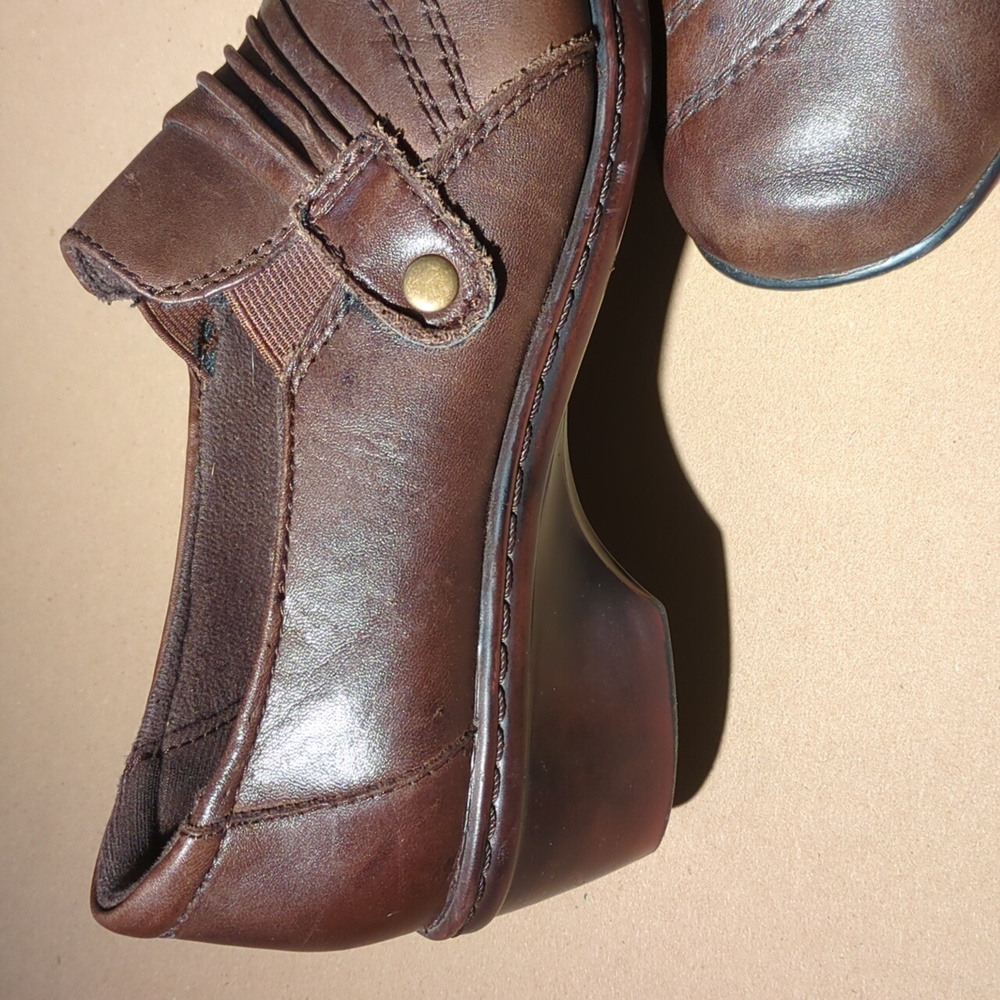 Brown Leather Earth Origins Size 8M Archer style wrapped loafers - Picture 3 of 12